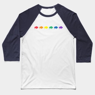Buffalo Pride Week Rainbow Gay Pride Colors LGBTQ Ally Baseball T-Shirt